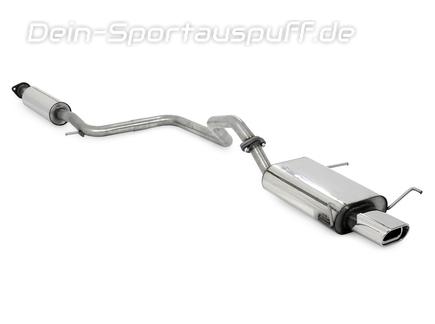 Fox Edelstahl Sportauspuff-Komplettanlage ab Kat Nissan Primera P11 Limousine 96-99 135x80mm flachoval eingerollt abgeschrägt mit Absorber