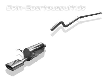 Fox Edelstahl Sportauspuff-Komplettanlage ab Kat Opel Astra H Caravan Diesel 135x80mm flachoval eingerollt abgeschrägt mit Absorber