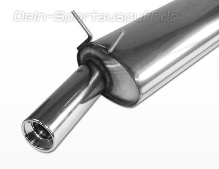 Fox Edelstahl Sportauspuff-Komplettanlage ab Kat Renault Megane 1 Scenic u. Classic 1x90mm rund eingerollt gerade mit Absorber