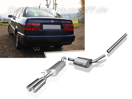 Fox Edelstahl Racing-Komplettanlage ab Kat. VW Passat 35i 2x80mm rund eingerollt gerade mit Absorber