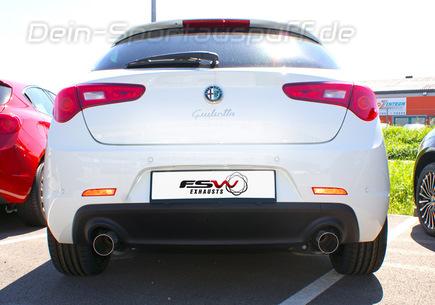 FSW Duplex Komplettanlage ab Kat. Alfa Romeo Giulietta 1.8l TB rechts-links je 1x90mm rund