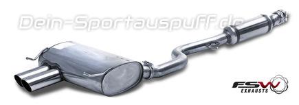 FSW Komplettanlage ab Kat. BMW E90 318i 2x76mm rund abgeschrägt