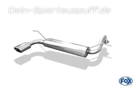 Fox Edelstahl Sportauspuff Honda Civic 5 und 6 Typ EG EK 135x80mm flachoval eingerollt abgeschrägt