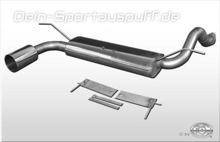 Fox Edelstahl Sportauspuff Honda Civic 5 u. 6 Typ EG EK 1x114mm rund scharf gerade