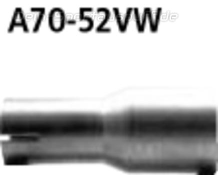 Bastuck Edelstahl Auspuff-Adapter 70mm auf 52mm
