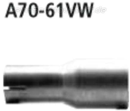 Bastuck Edelstahl Auspuff-Adapter 70mm auf 61mm