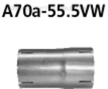 Bastuck Edelstahl Auspuff-Adapter 70,5mm Innen auf 55,5mm innen