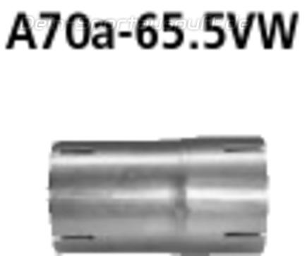 Bastuck Edelstahl Auspuff-Adapter 70,5mm Innen auf 65,5mm Innen