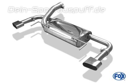Fox Edelstahl Duplex Sportauspuff Opel Astra J OPC für originale Endrohre