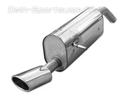 Fox Edelstahl Sportauspuff Peugeot 208 115x85mm oval eingerollt abgeschrägt