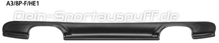 Bastuck Heckschürzeneinsatz für Doppel-Endrohre Audi A3 8P 3 Türer 4 Zylinder Turbo