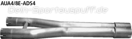 Bastuck Edelstahl Verbindungsrohr Audi S4 B6 B7 8E u. Cabrio 8H