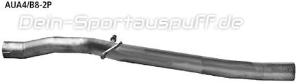 Bastuck Edelstahl Mittelschalldämpfer-Ersatzrohr Audi A4 u. A5 B8 4 Zylinder Benziner Turbo