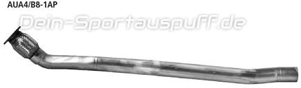Bastuck Edelstahl Vorschalldämpfer-Ersatzrohr Audi A4 u. A5 B8 4 Zyl. Benziner Turbo