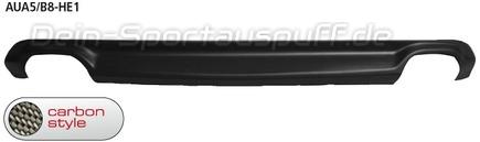 Bastuck Heckschürzeneinsatz Carbon-Optik für Doppel-Endrohre Audi A5 B8 ohne S-Line 4 Zyl. Benziner Turbo