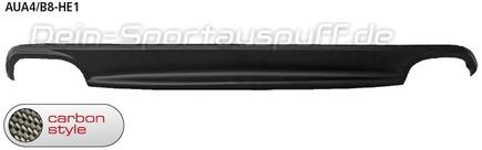Bastuck Heckschürzeneinsatz Carbon-Optik für Doppel-Endrohre Audi A4 B8 ohne S-Line 4 Zylinder Diesel