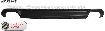 Bastuck Heckschürzeneinsatz Carbon-Optik für Doppel-Endrohre Audi A5 B8 ohne S-Line 4 Zyl. Diesel