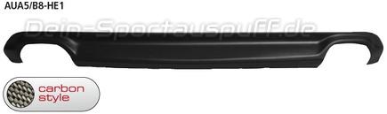 Bastuck Heckschürzeneinsatz Carbon-Optik für Doppel-Endrohre Audi A5 B8 ohne S-Line 6 Zyl. Diesel