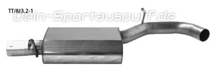 sportauspuffe sportauspuffanlagen f 252 r audi tt 8j coupe typ 8j3 3 2 v6 quattro 184kw 250ps eg sportauspuffe sportauspuffanlagen f 252 r audi tt 8j coupe typ 8j3 3 2 v6 quattro 184kw 250ps eg