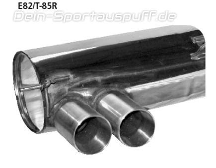 Bastuck Edelstahl Sportauspuff BMW 1er E82 125i 2x85mm rund scharf gerade ohne Absorber