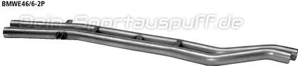 Bastuck Edelstahl Mittelschalldämpfer-Ersatzrohr BMW 3er E46 330d (150KW)