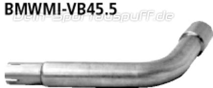 Bastuck Edelstahl Verbindungsrohr ESD auf Serie 45.5mm MINI R50 ab Bj.01