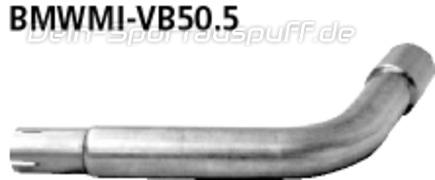 Bastuck Edelstahl Verbindungsrohr ESD auf Serie 50.5mm MINI R50 ab Bj.01