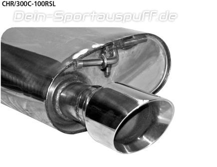 Bastuck Edelstahl Sportauspuff links Chrysler 300C V8 Benziner 100mm rund scharf abgeschrägt ohne Absorber