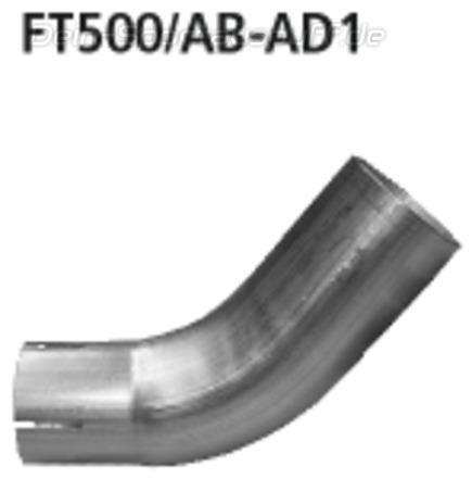 Bastuck Edelstahl Adapter Fiat 500 Abarth