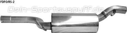 Bastuck Edelstahl Sportauspuff Hauptschalldämpfer Ford Focus 1 RS