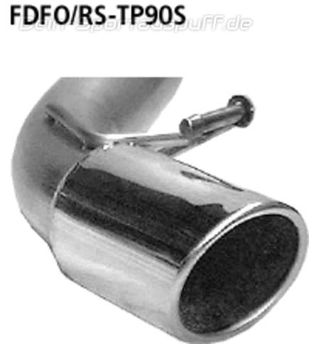 Bastuck Edelstahl Endrohrbogen Ford Focus 1 RS 90mm rund eingerollt gerade ohne Absorber
