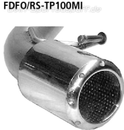 Bastuck Edelstahl Endrohrbogen Ford Focus 1 RS 100mm Audi TT Design gerade mit Absorber