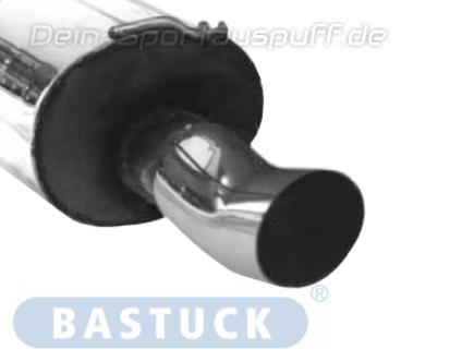 Bastuck Edelstahl Sportauspuff Ford KA I RBT 85mm DTM rund scharf gerade ohne Absorber