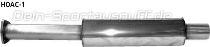 Bastuck Edelstahl Vorschalldämpfer (für einseitige Anlagen) Honda Accord CL7 2.0l