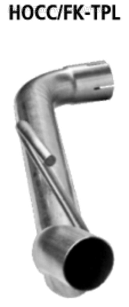 Bastuck Edelstahl Endrohrbogen links Honda Civic FK ab Bj.06 50mm rund scharf gerade ohne Absorber
