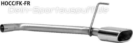 Bastuck Edelstahl Endrohrbogen rechts Honda Civic FK Type R ab Bj.06 135x75mm flachoval eingerollt abgeschrägt ohne Absorber