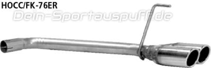 Bastuck Edelstahl Endrohrbogen rechts Honda Civic FK Type R ab Bj.06 2x76mm rund eingerollt abgeschrägt ohne Absorber