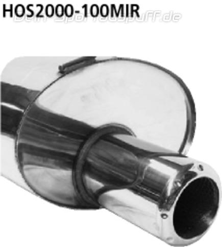 Bastuck Edelstahl Sportauspuff rechts (für Duplex Anlagen) Honda S2000 100mm Audi TT Design gerade mit Absorber