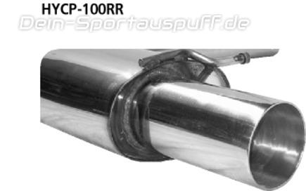Bastuck Edelstahl Sportauspuff rechts (für Duplex Anlagen) Hyundai Coupe GK 4 Zyl. 100mm rund scharf gerade ohne Absorber