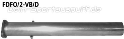 Bastuck Edelstahl Verbindungsrohr Mazda 3 BK Diesel mit DPF