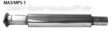 Bastuck Edelstahl Vorschalldämpfer Mazda 3 BK MPS