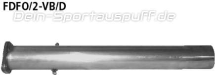 Bastuck Edelstahl Verbindungsrohr Mazda 3 Typ BL Diesel mit DPF