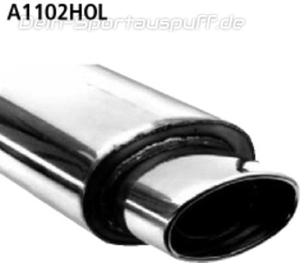 Bastuck Edelstahl Sportauspuff Opel Astra F Fließheck inkl. GSi 153x95mm oval eingerollt gerade mit Absorber
