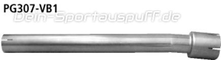 Bastuck Edelstahl Verbindungsrohr auf 45,5mm Peugeot 307 Coupe-Cabrio für 80kW/109PS Modelle