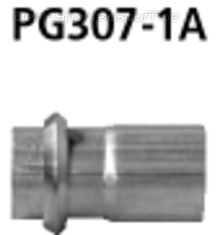 Bastuck Edelstahl Adapter Peugeot 307 Coupe-Cabrio für 130kW/177PS Benzin-Modelle
