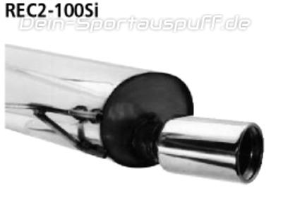 Bastuck Edelstahl Sportauspuff Renault Clio 2 1.4l 1.6l 8V 100mm rund eingerollt gerade mit Absorber