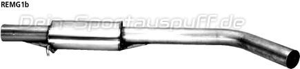 Bastuck Edelstahl Vorschalldämpfer Renault Megane 1 Cabrio