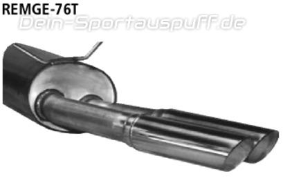 Bastuck Edelstahl Sportauspuff Renault Megane 1 Grandtour 2x76mm rund scharf abgeschrägt ohne Absorber