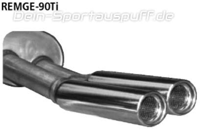 Bastuck Edelstahl Sportauspuff Renault Megane 1 Grandtour 2x90mm rund eingerollt gerade mit Absorber