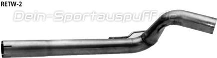Bastuck Edelstahl Verbindungsrohr Renault Twingo 1